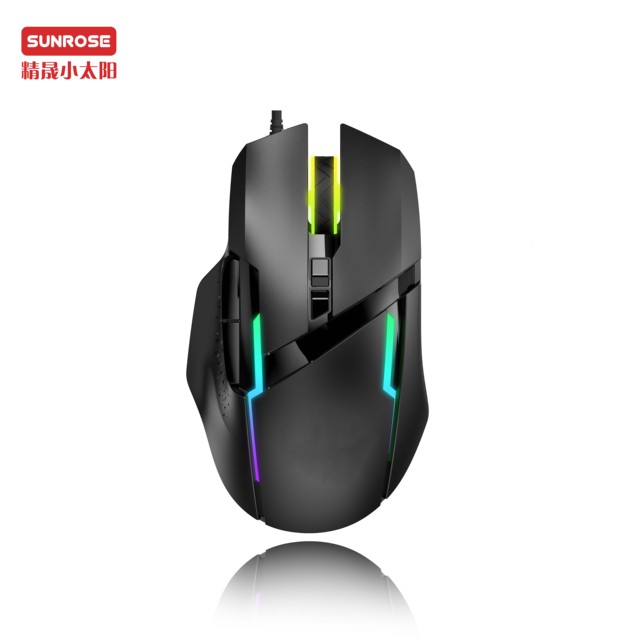 Ergonomic Customizable RGB Lighting Wired Gaming Mouse M16 with 7200 DPI 7 Buttons Chroma RGB Switch Both-Handed ABS Plastic