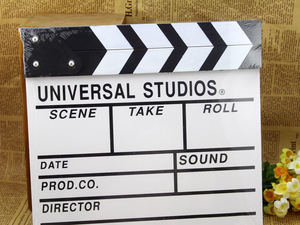 Accessoires de tournage de films et de séries télévisées : Clapboard de réalisateur en bois, Castagnettes en bois - Product Image 1