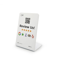 Tarjeta de Visita Programable con Código QR Impreso, Material Plástico, Chip NFC 213 215 216, Mini Etiqueta 13.56MHz, Soporte para Reseñas de Google