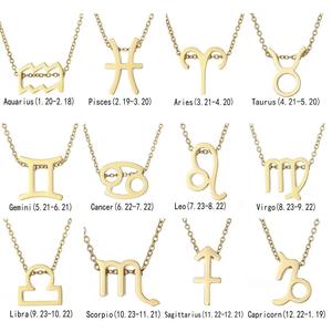 Bracelet de cheville en or plaqué 14 carats imperméable pour l'été, bijoux de pied, sans ternissement, en acier inoxydable, signe <span class=keywords><strong>du</strong></span> zodiaque, pour femmes - Product Image 3