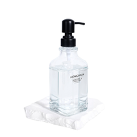 Flacon distributeur de savon liquide de luxe doré, emballage en verre personnalisé pour savon pour les mains haut de gamme, faible MOQ
