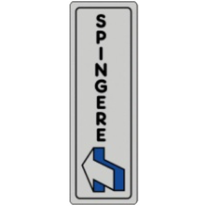 Etiqueta 'PUSH' de 15x5 cm con flecha para herramienta de torneado - Product Image 1