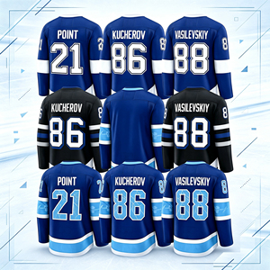 Gestikte hockeytruien voor heren 21 Brayden Point 86 Nikita Kucherov 91 Steven Stamkos 77 Victor Hedman 88 Andrei Vasilevskiy S-3XL - Product Image 1