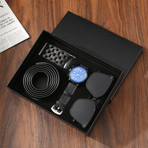 Nuovo squisito Set regalo promozionale per festa di san valentino orologio da <span class=keywords><strong>uomo</strong></span> orologio da <span class=keywords><strong>uomo</strong></span> occhiali da sole completo portafoglio attività personalizzata Set regalo di lusso - Product Image 6