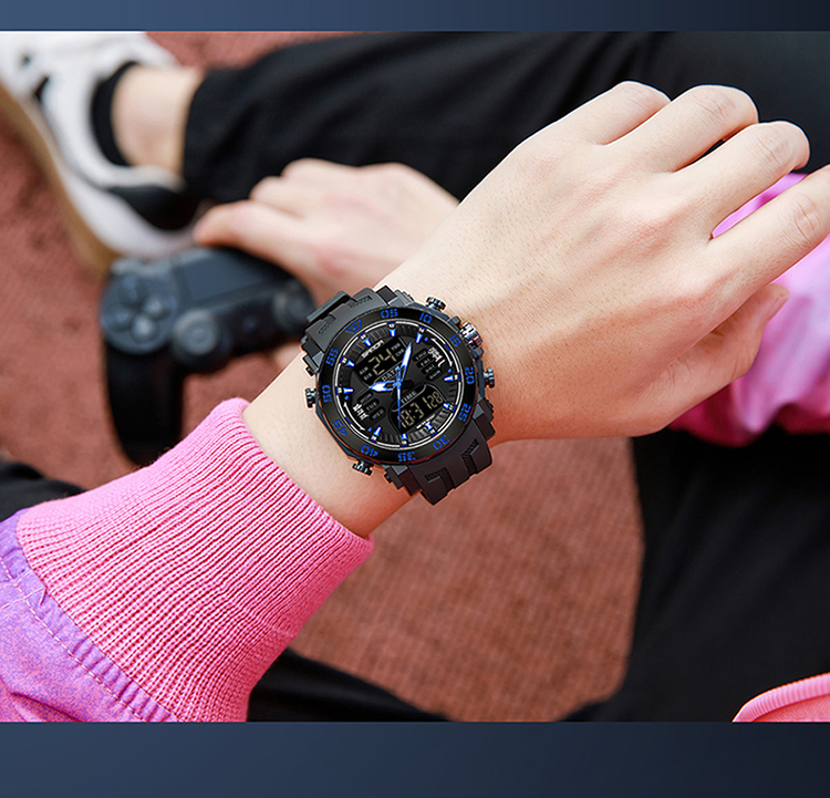 OEM SANDA 6029 Top Brand Men's Women's Multifunctional Electronic Watch Leisure Sports Waterproof Digital Student Watch