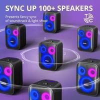 Speaker Pesta Portabel HALO 200 Baru, Speaker Portabel Super Bass, Bluetooth, LED, Subwoofer Pintar, Speaker FM dengan Mikrofon