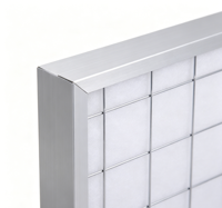 Nouveau filtre à poussière plissé carré en aluminium Jinbaili - Installation facile - Filtre à air pour la ventilation industrielle et les salles blanches