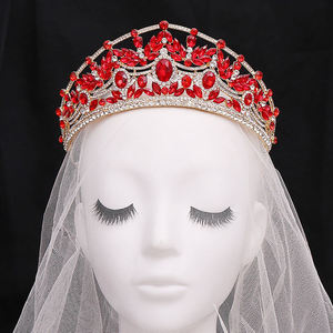 Alliage Romantique Luxe Diamant Pageant Couronnes Royal Mariage Noivas Pêche <span class=keywords><strong>Couronne</strong></span> Européenne Américaine Nouveau Strass Mariée <span class=keywords><strong>Princesse</strong></span> - Product Image 2