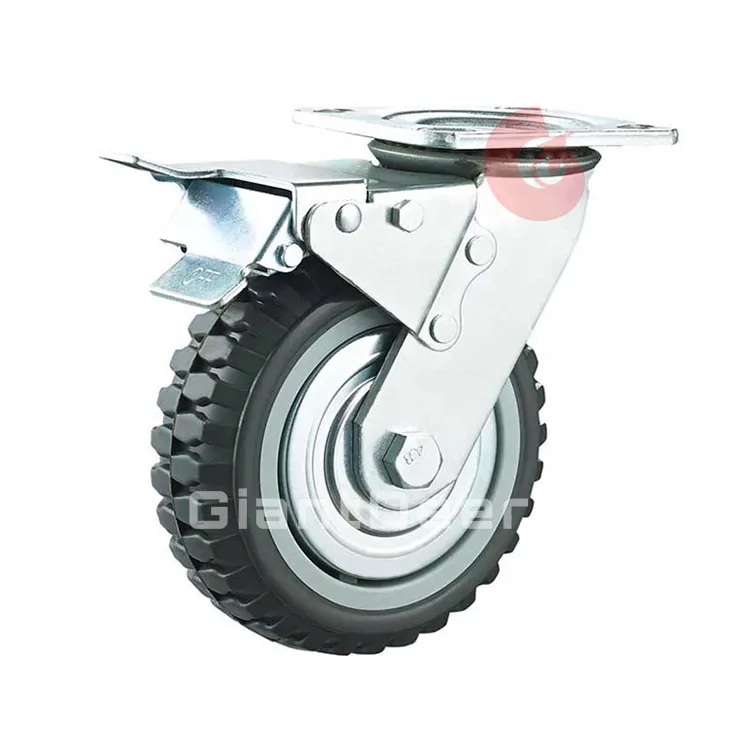 Professional Supplier Double Brake Caster Wheel Set Of 100mm 4 Inch Heavy Duty