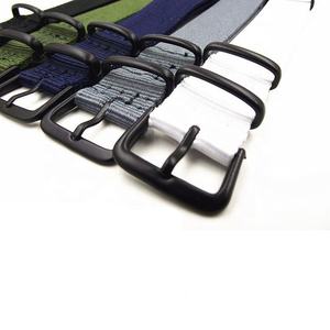 Bracelet de Montre de Luxe <span class=keywords><strong>Daniel</strong></span> <span class=keywords><strong>Wellington</strong></span> à Boucle Noire avec Rayures en Nylon Blanc Gris Bleu – Disponible en Tailles 18mm, 20mm, 22mm - Product Image 5