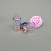 En stock, vente flash : flacon pompe à vide pour huile essentielle, transparent, or, bleu, 15 ml, 30 ml, 50 ml, emballage plastique doré, flacon pour crème