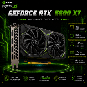 Carte graphique d'occasion <span class=keywords><strong>RX</strong></span> <span class=keywords><strong>5600XT</strong></span> 6 Go 256 bits GDDR5 Non-LHR haute vitesse pour ordinateur portable/poste de travail PCI Express avec ventilateur pour jeux - Product Image 1