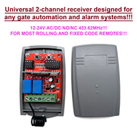 Control remoto para puerta de garaje 12V 27A 433.92mhz con código variable y código fijo, receptor de control de puerta 433.92 mhz