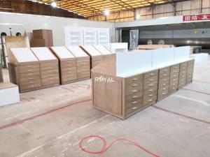 Kính quang học kính Vali gỗ tùy chỉnh trượt mở với đường sắt quang học khung lưu trữ ngăn kéo - Product Image 2