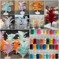 LEDA Fleurs géantes colorées personnalisées, plusieurs tailles, fleurs artificielles en soie, centre de table, installation artistique en fil pour la décoration de mariage et de fête