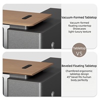 Bureau de direction haut de gamme moderne pour PDG avec armoire latérale pour bureau