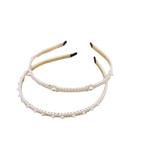Diadema de Perlas Minimalista Retro Francesa para Mujer, Uso Diario, Adorno Metálico para la Cabeza, Origen Yiwu, Primavera 2021, Hecho a Mano - Product Image 5