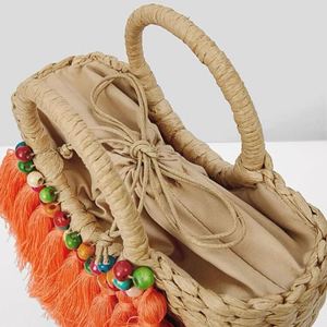 2021 Hot Sale Wholesale Low Price Woven Straw Tote Bag for Beach Use - Product Image 3