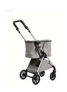 Складная регулируемая коляска для животных 605-2: легкая, с сетчатым дизайном, большой вместимости, портативная, 4-колесная тележка для использования на улице - Product Image 2