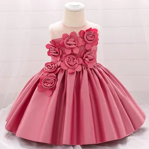 MQATZ Latest Baby Girl Christmas Dress Design Kids Flower Girls Birthday Wedding Party Dresses Wholesale Baby Dress Girls Party