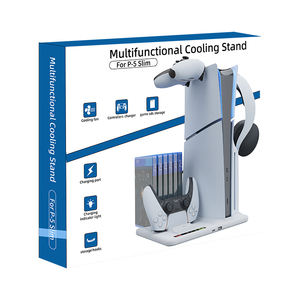 El precio más barato <span class=keywords><strong>PS5</strong></span> Slim soporte de refrigeración multifuncional con 2 asas Base de carga CD ranura de almacenamiento accesorios de juego - Product Image 5