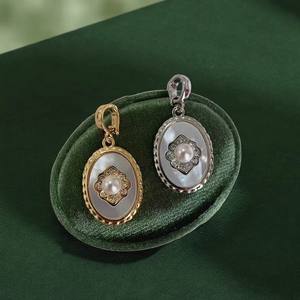 31312 S925 <b>Silver</b> Pendant with 5-6mm Round <b>Beads</b> DIY Pearl Accessories Empty Shell Buckle Pendant Jewelry Findings Type Spacers - Product Image 2