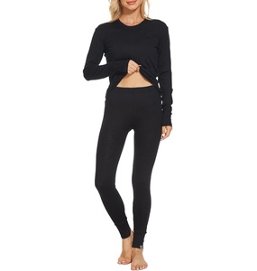 Top térmico de <span class=keywords><strong>lana</strong></span> <span class=keywords><strong>merino</strong></span> de manga larga para <span class=keywords><strong>mujer</strong></span> y Calzoncillos largos conjunto de ropa interior <span class=keywords><strong>térmica</strong></span> de <span class=keywords><strong>lana</strong></span> <span class=keywords><strong>merino</strong></span> transpirable lavable a máquina - Product Image 3