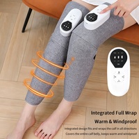 Masseur électrique pour les jambes avec compression d'air et thérapie thermique, masseur enveloppant complet pour les mollets et les cuisses, appareil de soin des genoux et des jambes sans fil avec chauffage