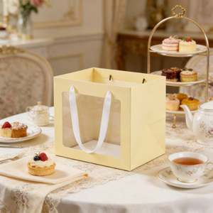 Bolsas de Papel Ecológicas Personalizables con Ventanas Transparentes para Boutiques, Alimentos, Cosméticos y Ramos de Flores - Product Image 4