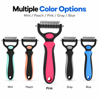 Brosse démêlante économique avec peigne métallique pour démêler et désenchevêtrer les poils longs