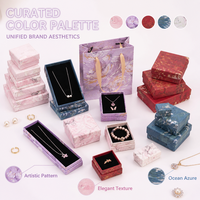 Boîte à bijoux rigide en carton, nouveau design, style floral chinois, vente en gros, emballage cadeau, boîte rigide en vrac