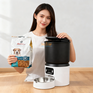 Distributeur automatique de nourriture pour animaux de compagnie intelligent avec caméra 4L, contrôle à distance par application, 180° °   Vision nocturne grand angle - Product Image 6