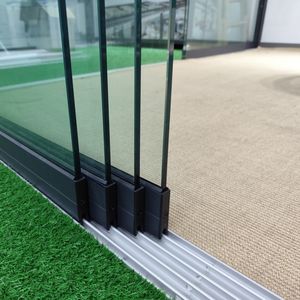 Sistema de Puerta Corredera de <span class=keywords><strong>Vidrio</strong></span> sin Marco de Aluminio, Paredes Correderas de <span class=keywords><strong>Vidrio</strong></span>, Riel de Puerta Interior para <span class=keywords><strong>Terraza</strong></span>, Pérgola, Patio, Solárium - Product Image 1