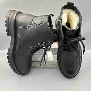 Nouvelles Bottes d'Hiver 2026 pour Hommes en Cuir Véritable Doublées Polaire, Bottes Chaudes Rehaussantes Style Britannique, Bottes de Neige - Product Image 2