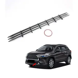 Protetor para frente do pára-choque abs, acessórios automotivos, preto brilhante, para toyota corolla cross 2020-