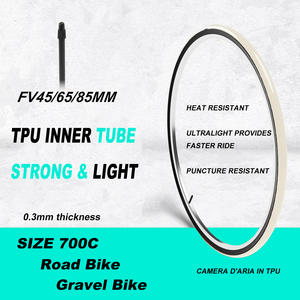 Cámara de Aire para <span class=keywords><strong>Bicicleta</strong></span> Ecológica de TPU 700x55c para Bicicletas de Gravel/Montaña, Válvulas Presta, <span class=keywords><strong>Ligera</strong></span> y Duradera - Product Image 6