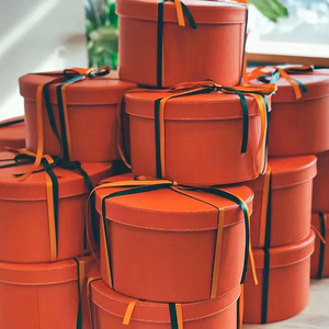 Đa chức năng chăm sóc da Quà tặng hộp tròn PU da hộp tròn hộp cho Hoa Quà Tặng - Product Image 1