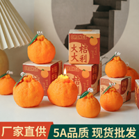 Bougie artisanale en cire de soja, parfumée à l'orange, non toxique, biodégradable, cadeau exquis pour les anniversaires, Noël, Pâques, Diwali, Nouvel An