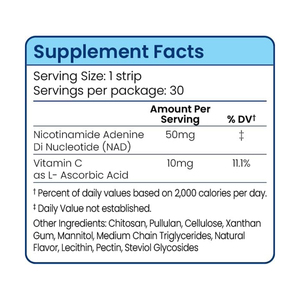 OEM/ODM Tiras Orales de Vitamina C NAD de Disolución Rápida para Blanquear la Piel de Adultos, Eliminar Arrugas, Suplemento Dietético, Aptas para Mujeres Embarazadas - Product Image 5