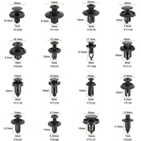 Accessoires automobiles : Fixations en plastique pour panneaux de porte, clips de pare-chocs, clips de retenue automatiques noirs de type poussoir