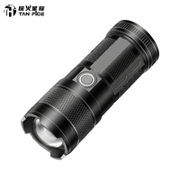Linterna Táctica de Emergencia, 30W LED, Recargable por USB, Aleación de Aluminio, Antorcha para Exteriores, Impermeable, 12000 Lúmenes, Zoom Ajustable