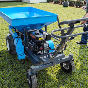 Épandeur de compost motorisé autopropulsé, épandeur d'engrais à double disque réglable à pousser à la main, pour pelouse et jardin, à essence, garantie 1 an - Product Image 3