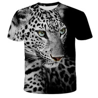 Camiseta unisex Vintage con estampado 3D de caballo blanco, camiseta de manga corta para hombre y mujer, camisetas informales con diseño de animales