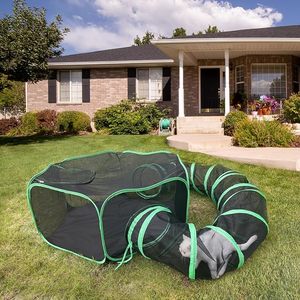 Tenda Pop-up per Animali Domestici con Tunnel per <span class=keywords><strong>Gatti</strong></span>, per Uso Interno ed Esterno, <span class=keywords><strong>Recinto</strong></span> Pieghevole per <span class=keywords><strong>Gatti</strong></span> - Product Image 3