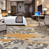 Tapis de luxe 100 % nylon imprimé ignifuge pour hôtels, fabricant de moquettes mur à mur pour chambres d'hôtel