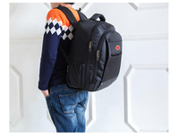 Sac à dos à roulettes géométrique grande capacité en polyester imperméable avec fermeture éclair, idéal pour l'école, les affaires, les voyages et le transport d'ordinateur