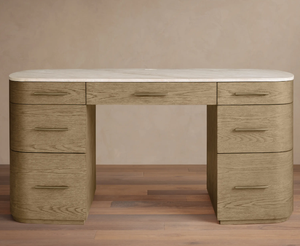 Modern Luxury American Style Home Office Furniture Solid Wood <strong>Oak</strong> Office Tables Marble <strong>Top</strong> <strong>Desks</strong> - Product Image 5