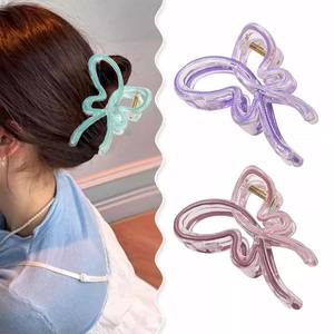 IStapromo Gifts Drip oil gradient refreshing butterfly shark grip <b>clip</b> for girls hearts hair accessories headwear, and grip <b>clip</b> - Product Image 2