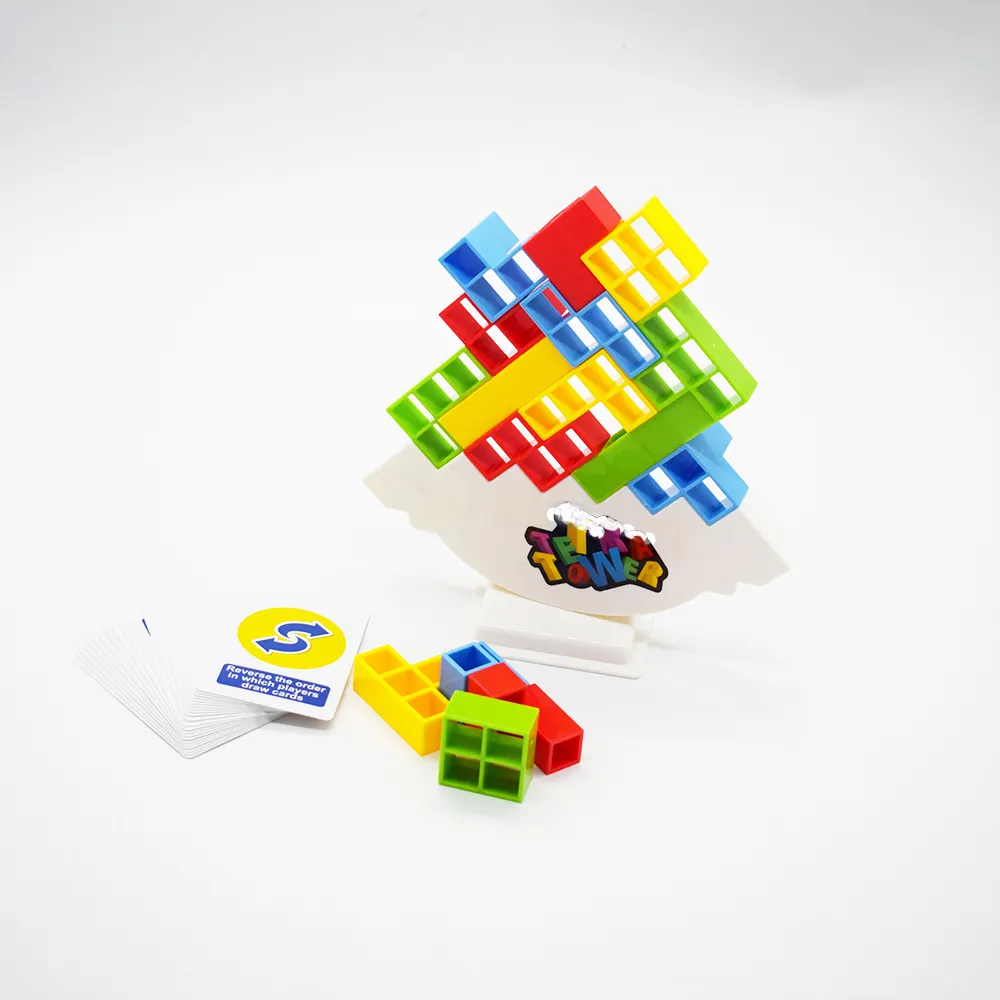 Popular Plástico Empilhamento Blocos Crianças Jogo 16pcs Crianças brinquedo Blocos Define Russo Building Blocks