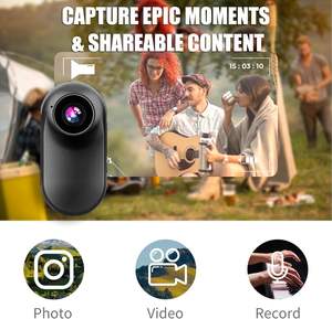 Mini Cámara Magnética Deportiva de Acción HD 1080p, Grabación POV para Vlog, Casco de Moto, <span class=keywords><strong>360</strong></span>, Adecuada para Cámaras <span class=keywords><strong>Go</strong></span> <span class=keywords><strong>Pro</strong></span> - Product Image 3